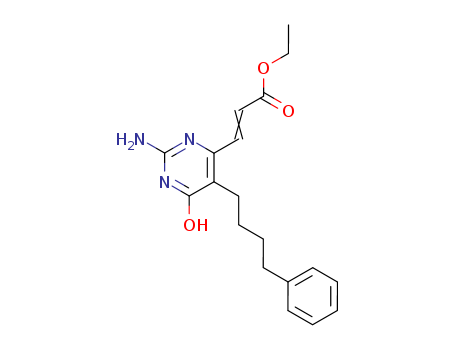 7752-59-2,ethyl 3-[2-amino-6-oxo-5-(4-phenylbutyl)-3,6-dihydropyrimidin-4-yl]prop-2-enoate,