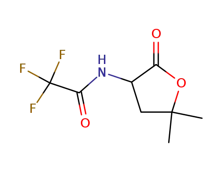 Molecular Structure of 77694-20-3 (N-(5,5-DIMETHYL-2-OXOTETRAHYDRO-3-FURYL)-2,2,2-TRIFLUOROACETAMIDE)