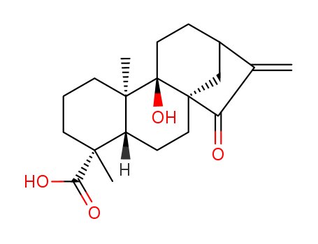 Kaur-16-en-18-oic acid,9-hydroxy-15-oxo-,(4R)-