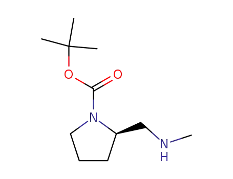 Molecular Structure of 783325-25-7 ((R)-1-BOC-2-(METHYLAMINOMETHYL)-PYRROLIDINE)