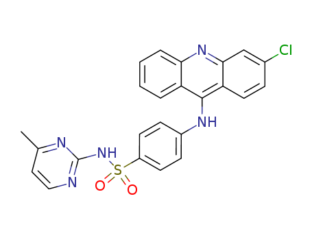 Benzenesulfonamide,4-[(3-chloro-9-acridinyl)amino]-N-(4-methyl-2-pyrimidinyl)- cas  78356-84-0