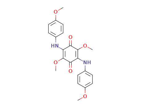 Molecular Structure of 7180-88-3 (2,5-dimethoxy-3,6-bis[(4-methoxyphenyl)amino]cyclohexa-2,5-diene-1,4-dione)
