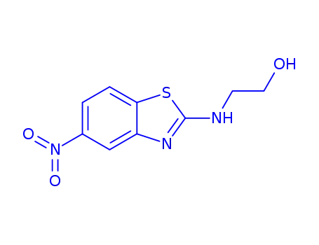 Molecular Structure of 78291-25-5 (2-[(5-nitrobenzothiazol-2-yl)amino]ethanol)