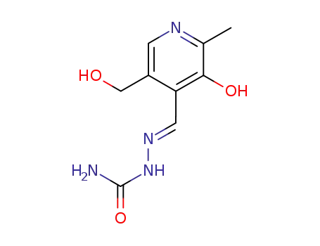 Molecular Structure of 781-66-8 (2-{(E)-[5-(hydroxymethyl)-2-methyl-3-oxopyridin-4(3H)-ylidene]methyl}hydrazinecarboxamide)