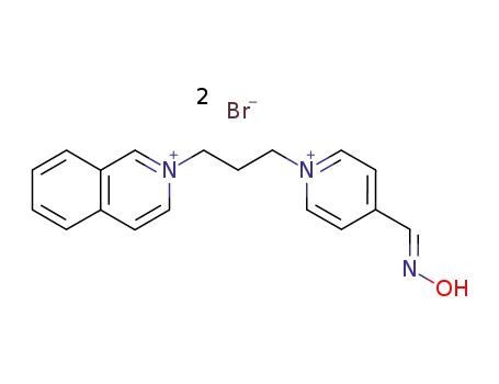 Molecular Structure of 78186-39-7 (2-(3-(4-Formylpyridinio)propyl)isoquinolium dibromide oxime)