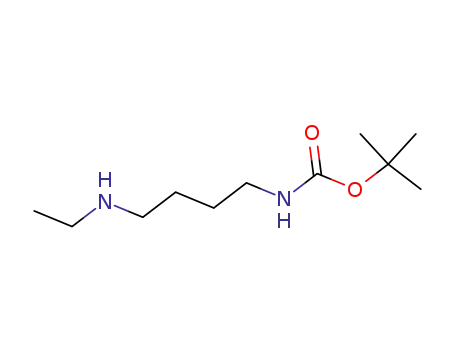 Molecular Structure of 780802-42-8 (Carbamic acid, [4-(ethylamino)butyl]-, 1,1-dimethylethyl ester (9CI))