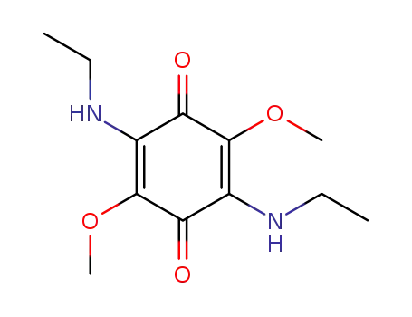 Molecular Structure of 7180-90-7 (2,5-bis(ethylamino)-3,6-dimethoxycyclohexa-2,5-diene-1,4-dione)