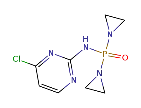 Molecular Structure of 780-66-5 (P,P-bis(aziridin-1-yl)-N-(4-chloropyrimidin-2-yl)phosphinic amide)