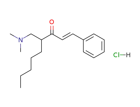 Molecular Structure of 51469-43-3 ((1E)-4-[(dimethylamino)methyl]-1-phenylnon-1-en-3-one)