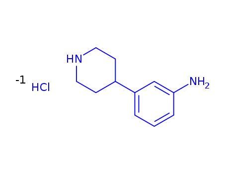 Molecular Structure of 721958-70-9 (4-(3-AMINOPHENYL)PIPERIDINE HYDROCHLORIDE)