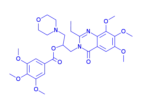 Molecular Structure of 789428-04-2 (Benzoic  acid,  3,4,5-trimethoxy-,  1-[(2-ethyl-6,7,8-trimethoxy-4-oxo-3(4H)-quinazolinyl)methyl]-2-(4-morpholinyl)ethyl  ester  (9CI))