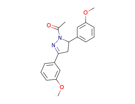 72129-81-8,1-acetyl-3,5-bis(3-methoxyphenyl)-4,5-dihydro-1H-pyrazole,