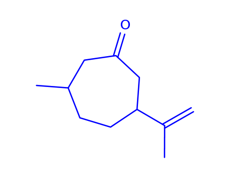 Molecular Structure of 111963-98-5 (Cycloheptanone, 3-methyl-6-(1-methylethenyl)-)