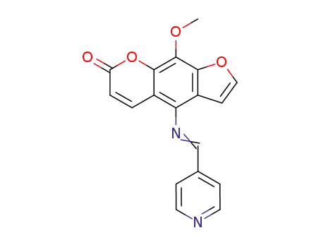 9-methoxy-4-{[(E)-pyridin-4-ylmethylidene]amino}-7H-furo[3,2-g]chromen-7-one