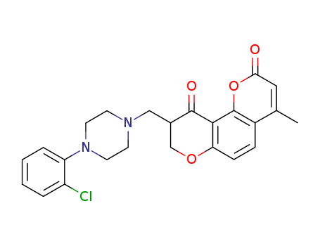 78808-05-6,9-{[4-(2-chlorophenyl)piperazin-1-yl]methyl}-4-methyl-8,9-dihydro-2H,10H-pyrano[2,3-f]chromene-2,10-dione,