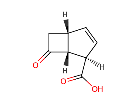 Molecular Structure of 78814-70-7 (Bicyclo[3.2.0]hept-3-ene-2-carboxylic acid, 7-oxo-, (1alpha,2alpha,5alpha)- (9CI))