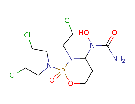 97139-58-7,Urea, N-(2-(bis(2-chloroethyl)amino)-3-(2-chloroethyl)-tetrahydro-2H-1,3,2-oxazaphosphorin-4-yl)-N-hydroxy-, P-oxide,