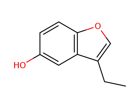 Molecular Structure of 7182-23-2 (3-Ethyl-5-Benzofuranol)