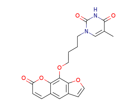 2,4(1H,3H)-Pyrimidinedione,5-methyl-1-[4-[(7-oxo-7H-furo[3,2-g][1]benzopyran-9-yl)oxy]butyl]-