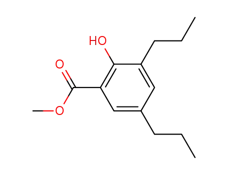 Molecular Structure of 7192-44-1 (methyl 2-hydroxy-3,5-dipropylbenzoate)