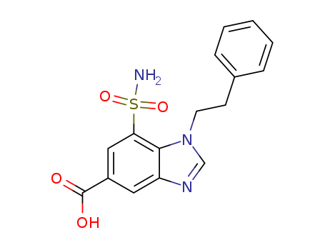 72020-24-7,1-(2-phenylethyl)-7-sulfamoyl-1H-benzimidazole-5-carboxylic acid,