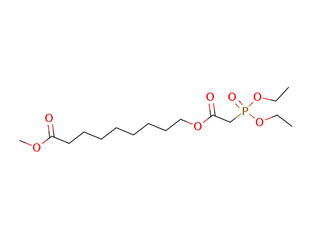 Molecular Structure of 89726-75-0 (Nonanoic acid, 9-[[(diethoxyphosphinyl)acetyl]oxy]-, methyl ester)