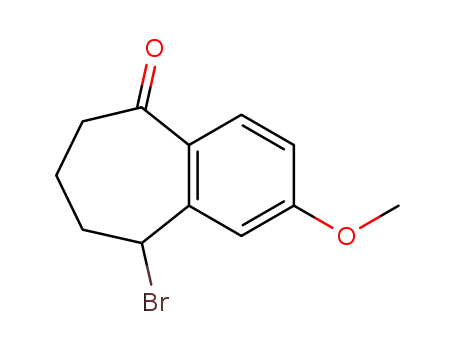 Molecular Structure of 72472-39-0 (9-bromo-2-methoxy-6,7,8,9-tetrahydro-5H-benzo[7]annulen-5-one)