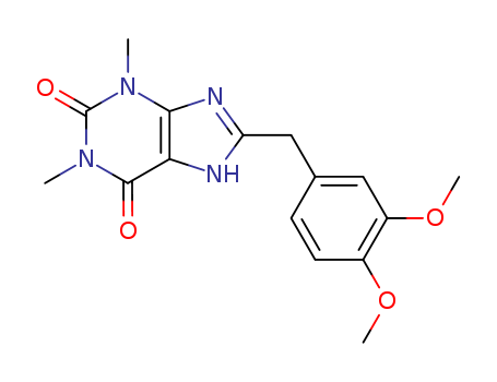 8-[(3,4-dimethoxyphenyl)methyl]-1,3-dimethyl-7H-purine-2,6-dione cas  7255-91-6