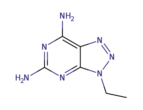 Molecular Structure of 7256-20-4 (9-ethyl-2,4,7,8,9-pentazabicyclo[4.3.0]nona-1,3,5,7-tetraene-3,5-diami ne)