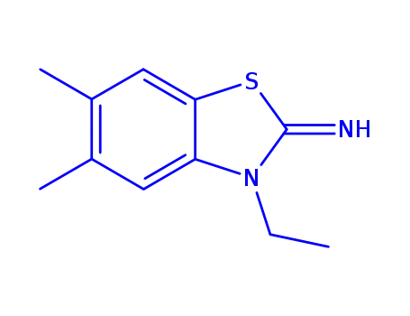 Molecular Structure of 790149-80-3 (2(3H)-Benzothiazolimine,3-ethyl-5,6-dimethyl-(9CI))