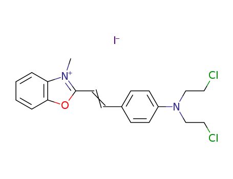 2-(2-{4-[bis(2-chloroethyl)amino]phenyl}ethenyl)-3-methyl-1,3-benzoxazol-3-ium