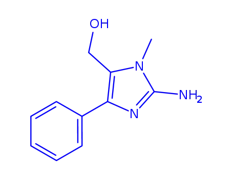 Molecular Structure of 790151-61-0 (1H-Imidazole-5-methanol,2-amino-1-methyl-4-phenyl-(9CI))
