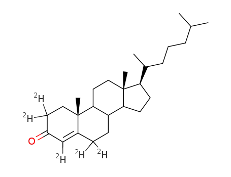 Molecular Structure of 72560-60-2 (4-CHOLESTEN-3-ONE-2,2,4,6,6-D5)