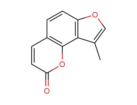 Molecular Structure of 78982-40-8 (2H-Furo(2,3-h)-1-benzopyran-2-one, 9-methyl-)