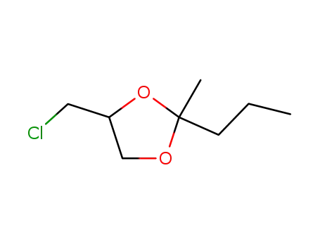 Molecular Structure of 7249-44-7 (4-(chloromethyl)-2-methyl-2-propyl-1,3-dioxolane)