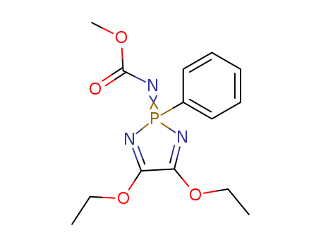 2H-1,3,2-Diazaphosphole,2-(carboxyimino)-4,5-diethoxy-2,2-dihydro-2-phenyl-, methyl ester (7CI,8CI)