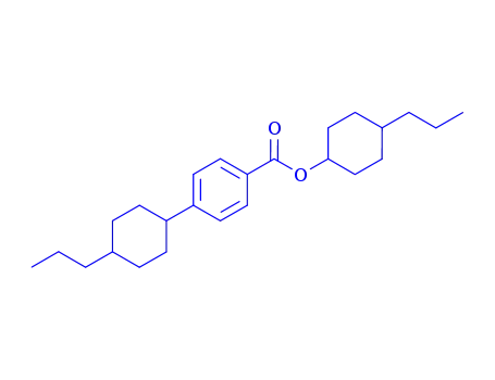 Molecular Structure of 72983-69-8 (4-propylcyclohexyl [trans(trans)]-4-(4-propylcyclohexyl)benzoate)