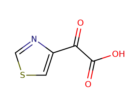 Molecular Structure of 73151-06-1 (4-Thiazoleacetic  acid,  -alpha--oxo-)