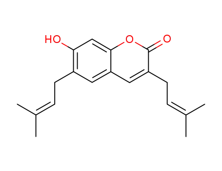 7-Hydroxy-3,6-bis(3-methyl-2-butenyl)-2H-1-benzopyran-2-one