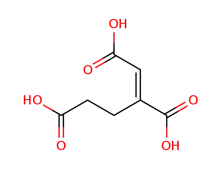 Molecular Structure of 7279-63-2 ((E)-1-Butene-1,2,4-tricarboxylic acid)