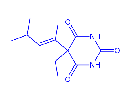 2,4,6(1H,3H,5H)-Pyrimidinetrione,5-(1,3-dimethyl-1-buten-1-yl)-5-ethyl- cas  72961-79-6