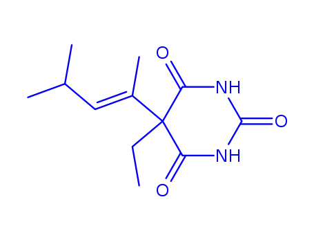 Molecular Structure of 72961-79-6 (5-ethyl-5-(1,3-dimethyl-1-butenyl)barbituric acid)