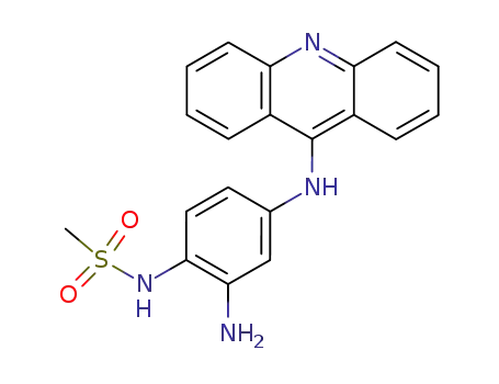 Molecular Structure of 72739-00-5 (N-[4-(acridin-9-ylamino)-2-aminophenyl]methanesulfonamide)