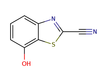 Molecular Structure of 7267-37-0 (2-Benzothiazolecarbonitrile,7-hydroxy-(7CI,8CI,9CI))