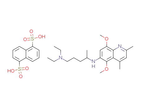 Molecular Structure of 72820-33-8 (naphthalene-1,5-disulfonic acid - N~4~-(5,8-dimethoxy-2,4-dimethylquinolin-6-yl)-N~1~,N~1~-diethylpentane-1,4-diamine (1:1))