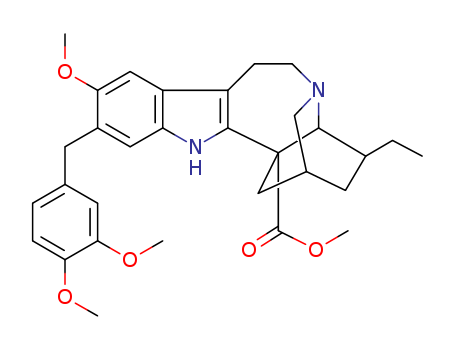 Ibogamine-18-carboxylicacid, 13-[(3,4-dimethoxyphenyl)methyl]-12-methoxy-, methyl ester (9CI)(72989-11-8)