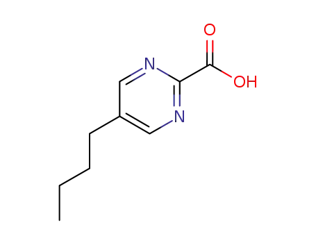Molecular Structure of 72790-09-1 (2-Pyrimidinecarboxylic acid, 5-butyl- (9CI))