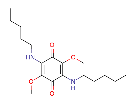 Molecular Structure of 7277-16-9 (2,5-dimethoxy-3,6-bis(pentylamino)cyclohexa-2,5-diene-1,4-dione)