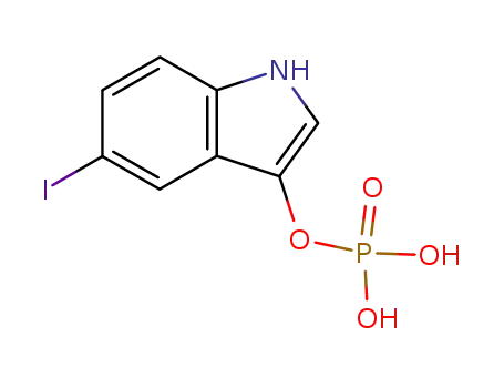 Molecular Structure of 7300-58-5 (5-iodo-1H-indol-3-yl dihydrogen phosphate)