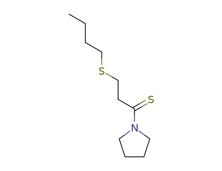 Pyrrolidine,  1-[3-(butylthio)-1-thioxopropyl]-  (9CI)